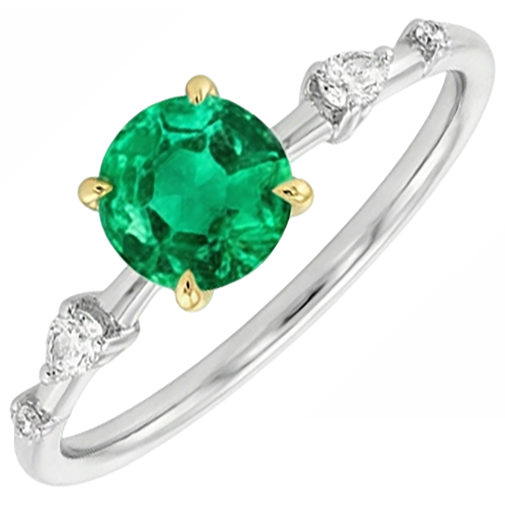 Premium Schmuckstein-Ring 2 Karat – Schrägansicht