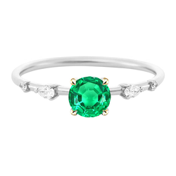 Premium Jubiläumsring Edler Smaragd Schmuckstein-Ring – 2 Karat