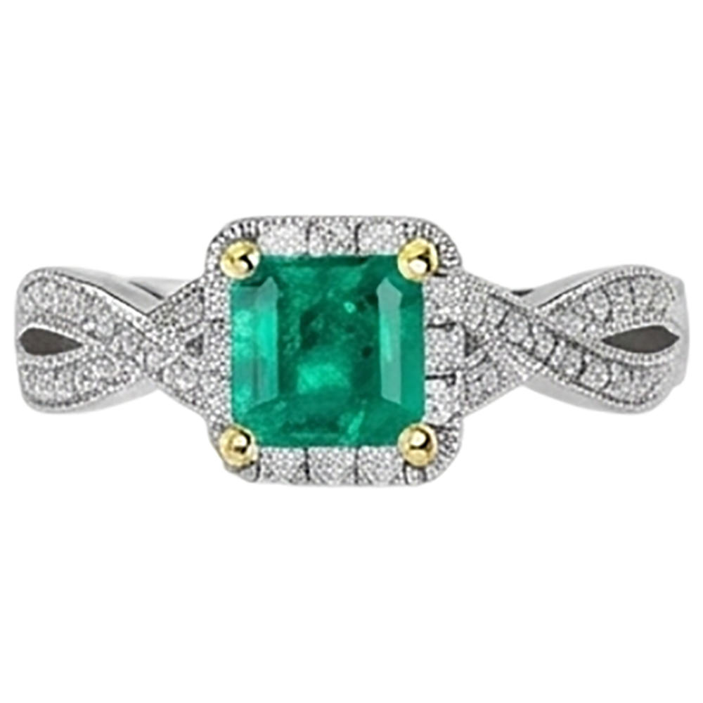 Kunstvoller Edelstein-Ring 2,50 Karat – Schrägansicht