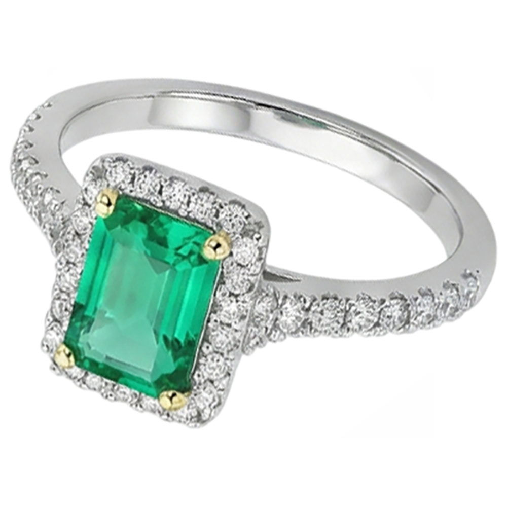 Feiner Schmuckstein-Ring 2 Karat – Seitenansicht