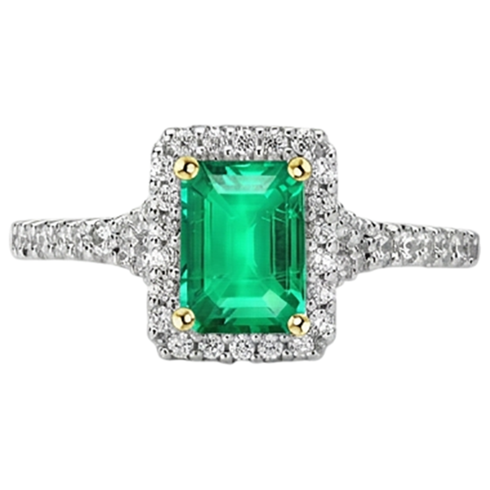 Feiner Schmuckstein-Ring 2 Karat – Profilansicht