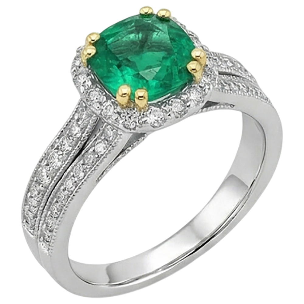 Handgemachter Farbstein-Ring 2,50 Karat – Profilansicht