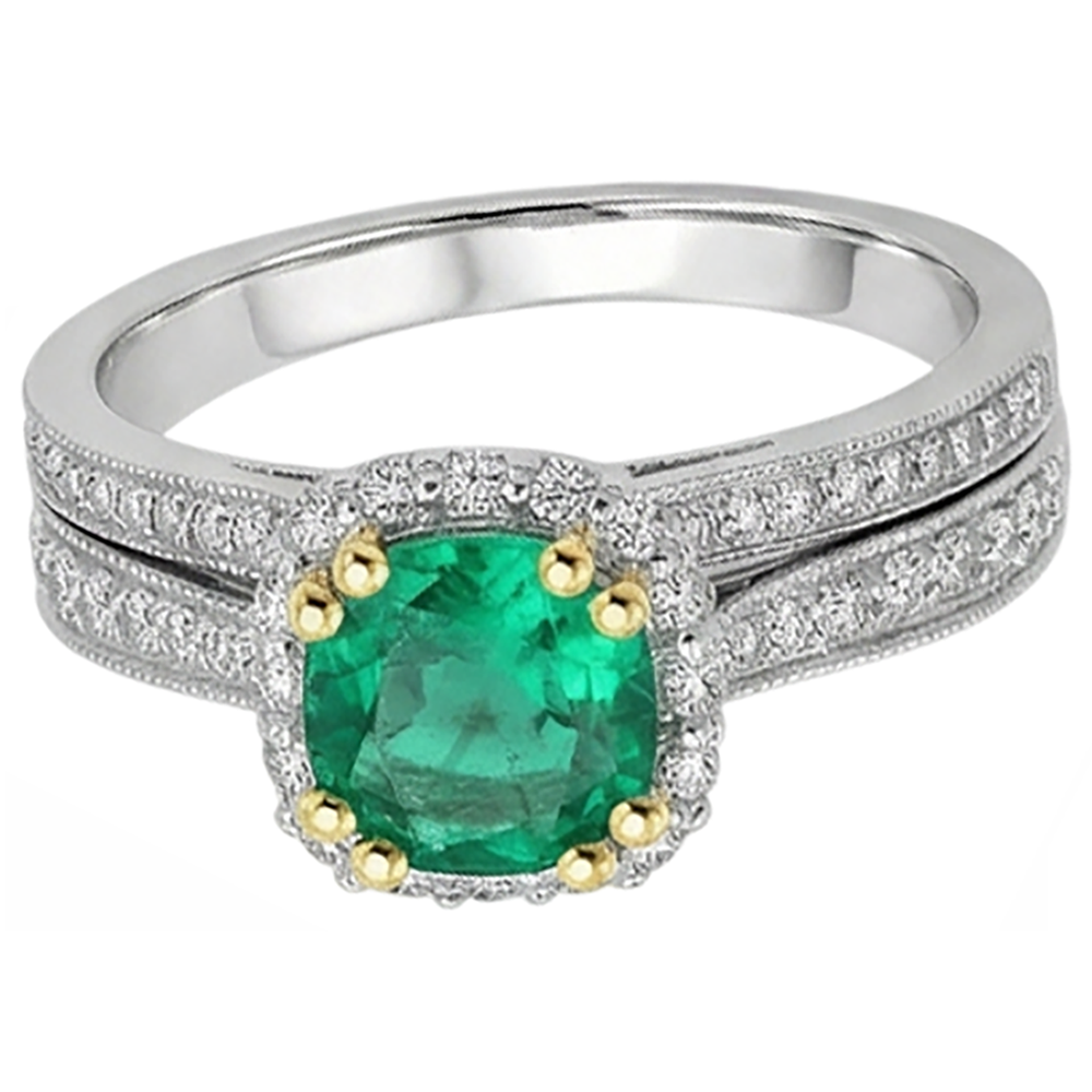 Handgemachter Farbstein-Ring 2,50 Karat – Frontansicht