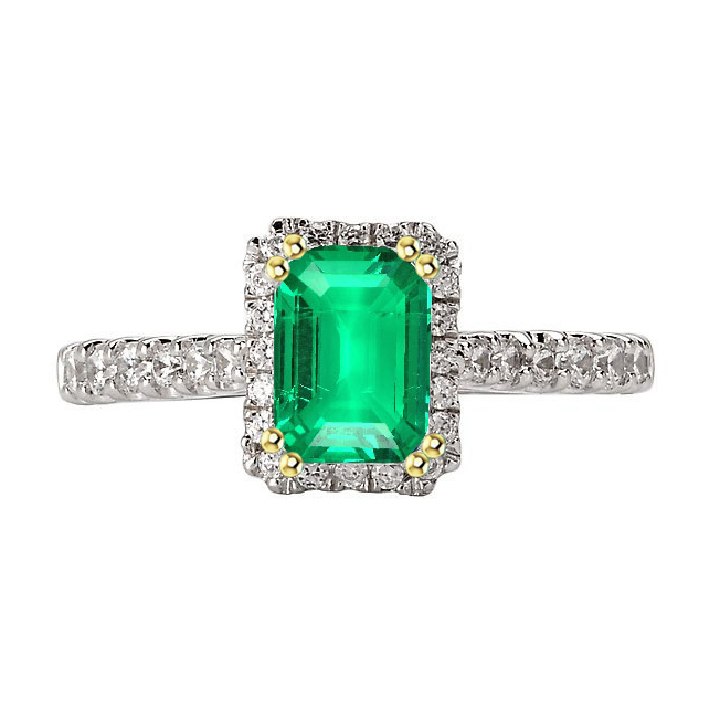 Echter Edler Smaragd Edelstein-Ring – Hauptansicht