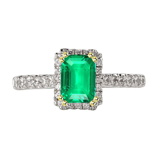 Echter Edler Smaragd Edelstein-Ring – Hauptansicht