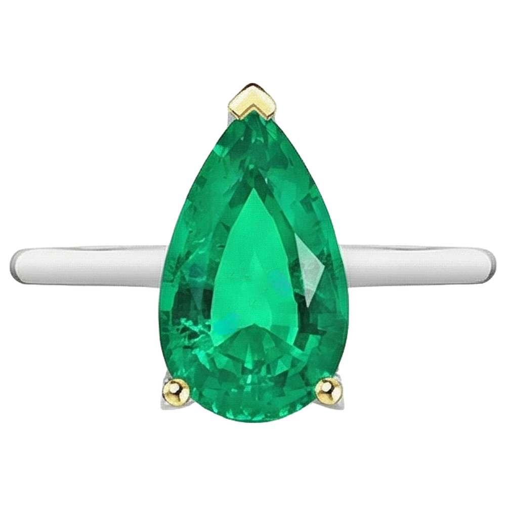 Edler Schmuckstein-Ring 3 Karat – Schrägansicht