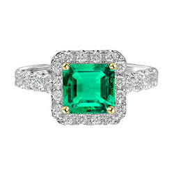 GIA-Zertifiziert Schmuckstein-Ring – Smaragd 3,50 Karat Bicolor
