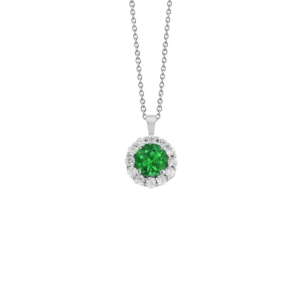 Schmuck 14K Weißgold mit Smaragd – Hauptansicht