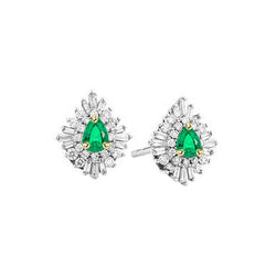 Handgefertigter Smaragd Gemstone Earring 0,50 Karat