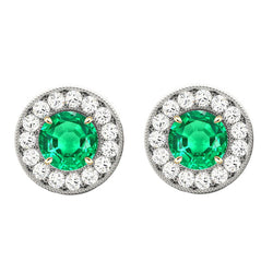 GIA-Geprüft Kolumbianischer Smaragd Gemstone Earring 2 Karat