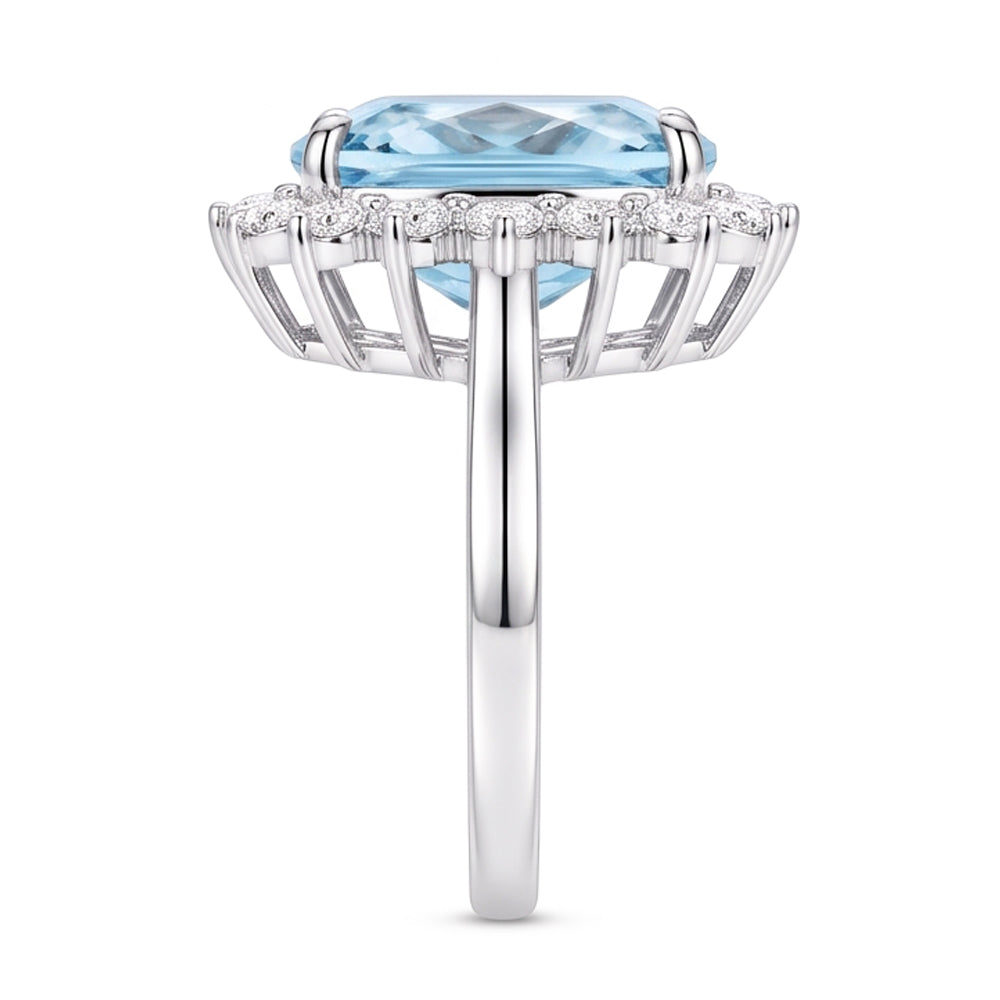 Großer Aquamarin-Statement-Cocktailring