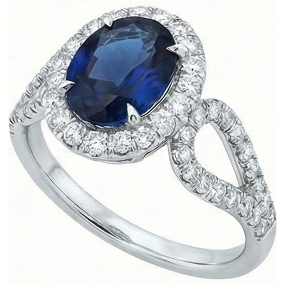 echter oval diamant 5Karat ring Seitenansicht