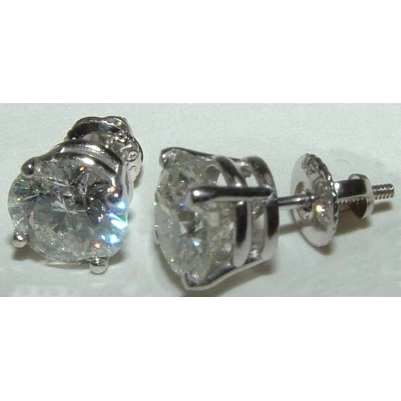 Großer Echt Diamant-Ohrstecker 5,02 Karat Diamant-Ohrring Platin