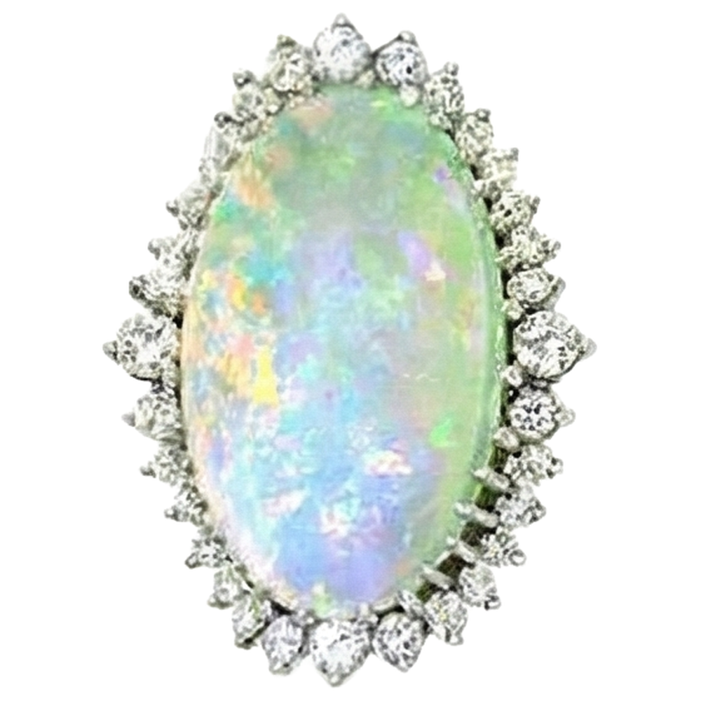 Großer Opal-Edelstein-Cocktailring