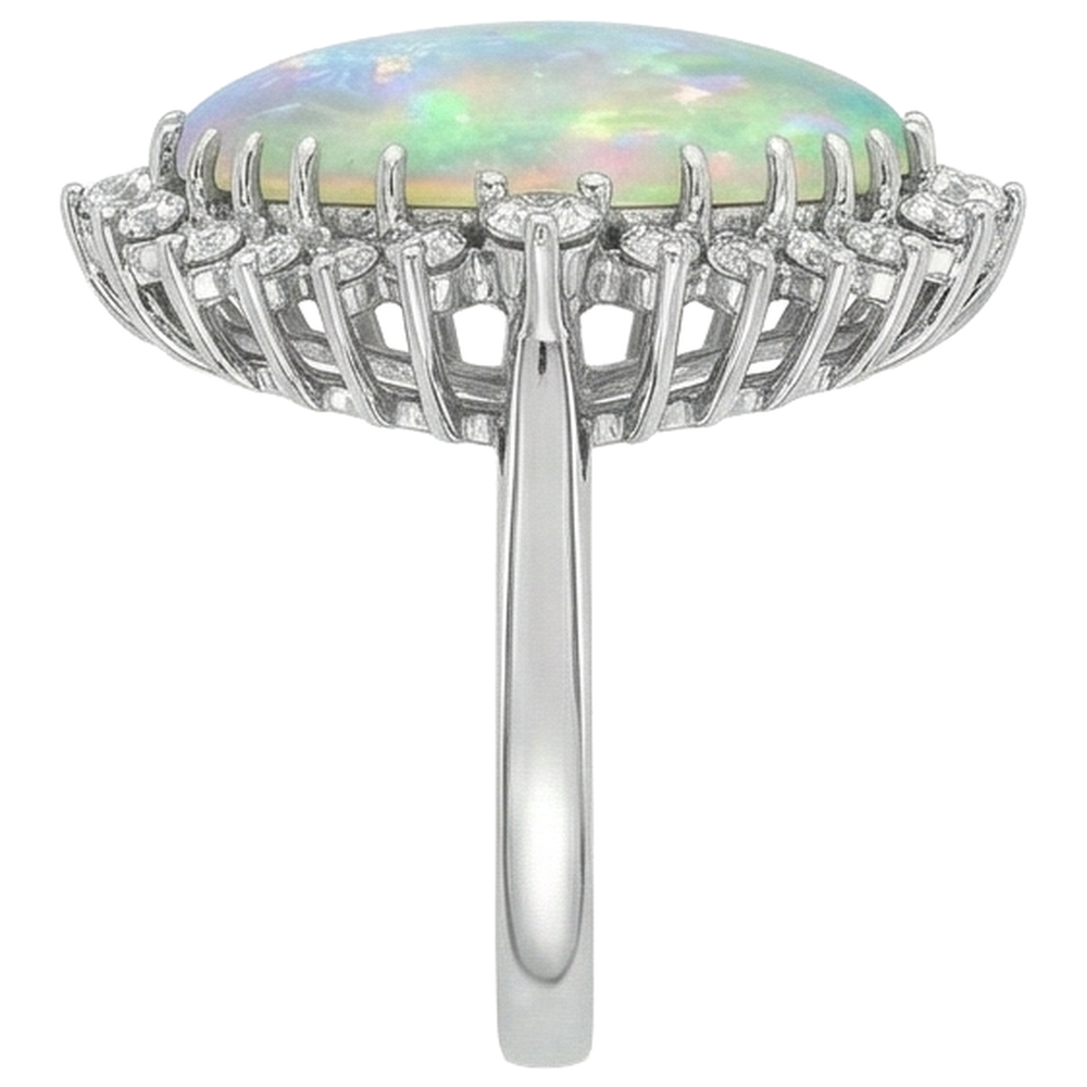 Großer Opal-Edelstein-Cocktailring