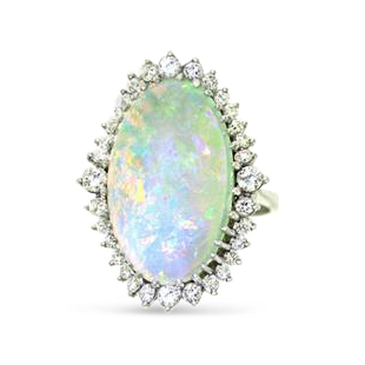 Großer Opal-Edelstein-Cocktailring