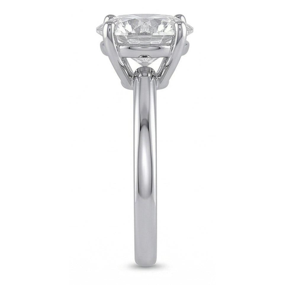 Großer runder 2,75 ct Solitär-Echt Aus der Erde Abgebauter Natürlicher Diamant-Ehering