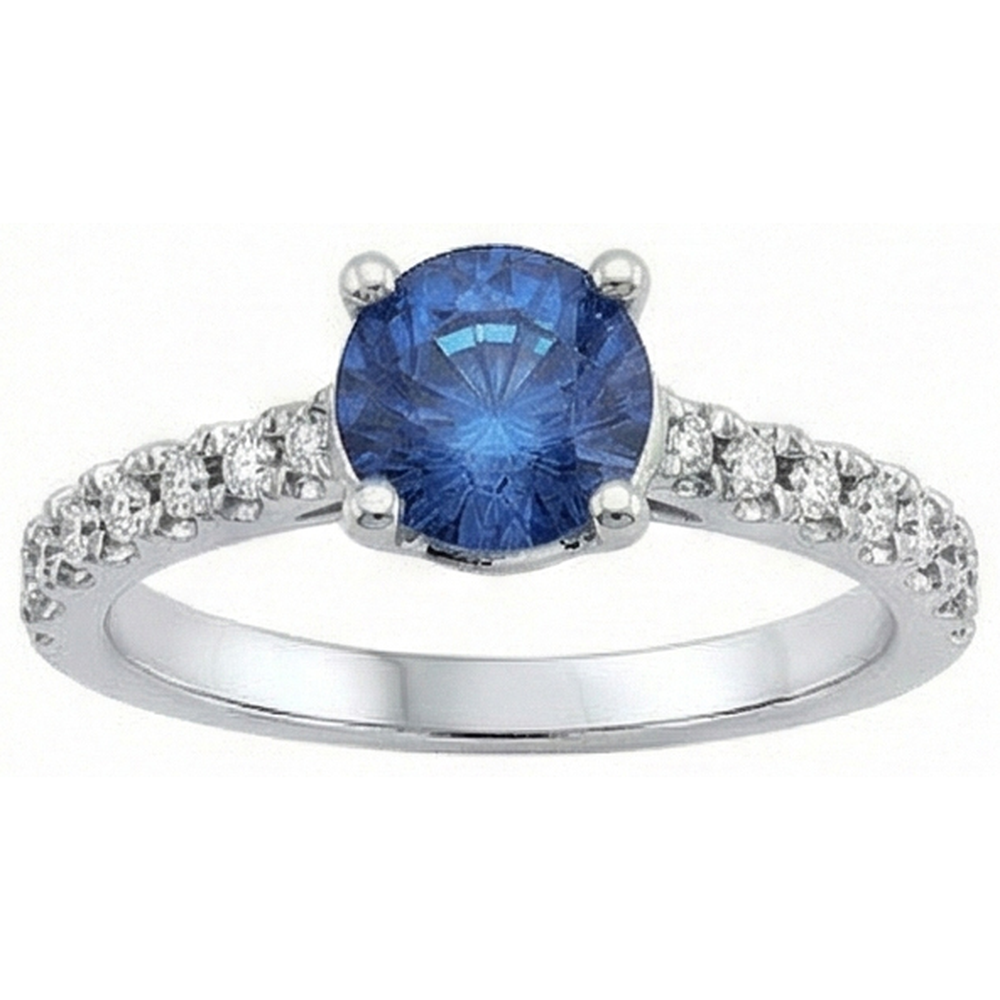 echter round diamant 3.30Karat ring Vorderansicht