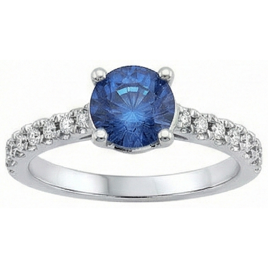 echter round diamant 3.30Karat ring Vorderansicht
