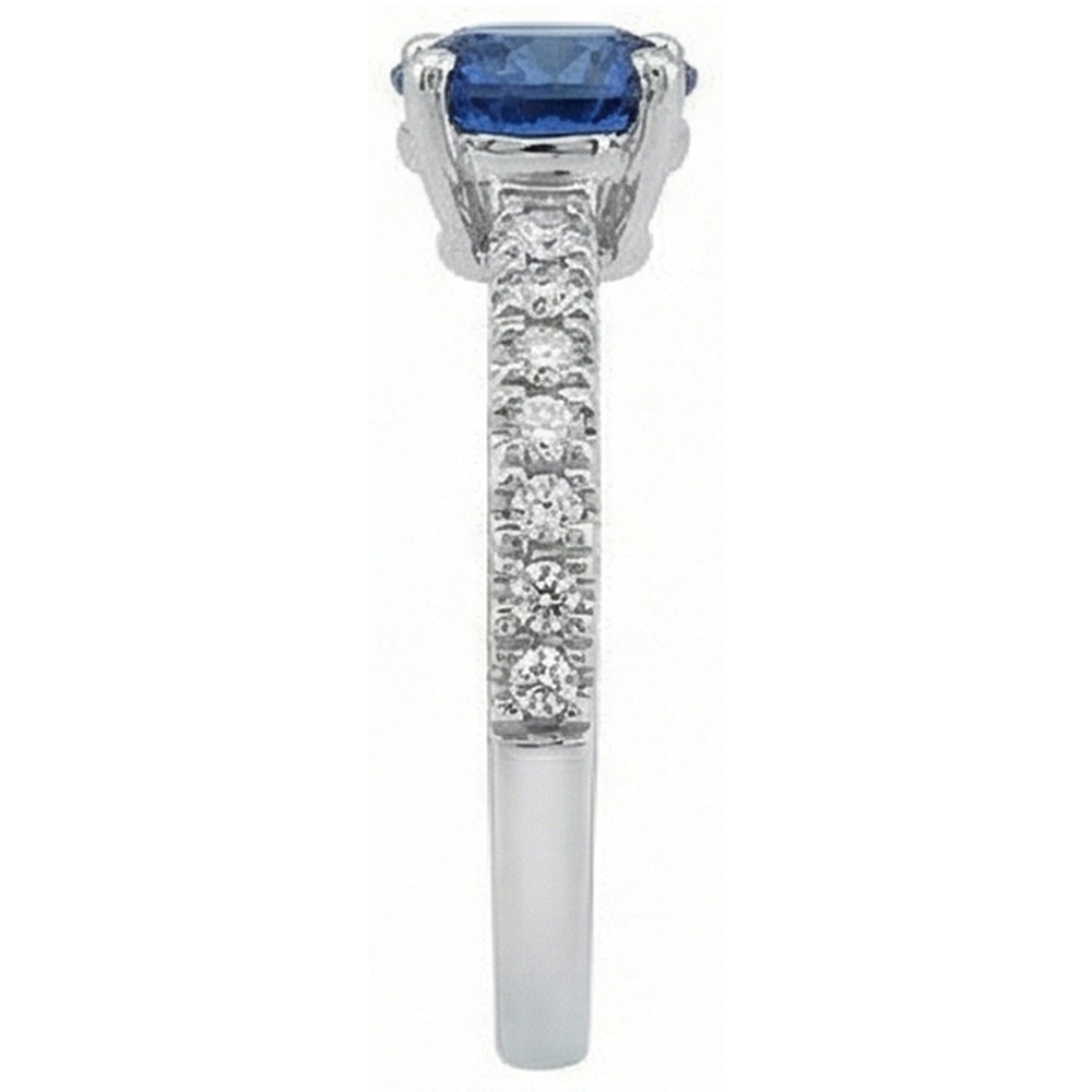 echter round diamant 3.30Karat ring Draufsicht