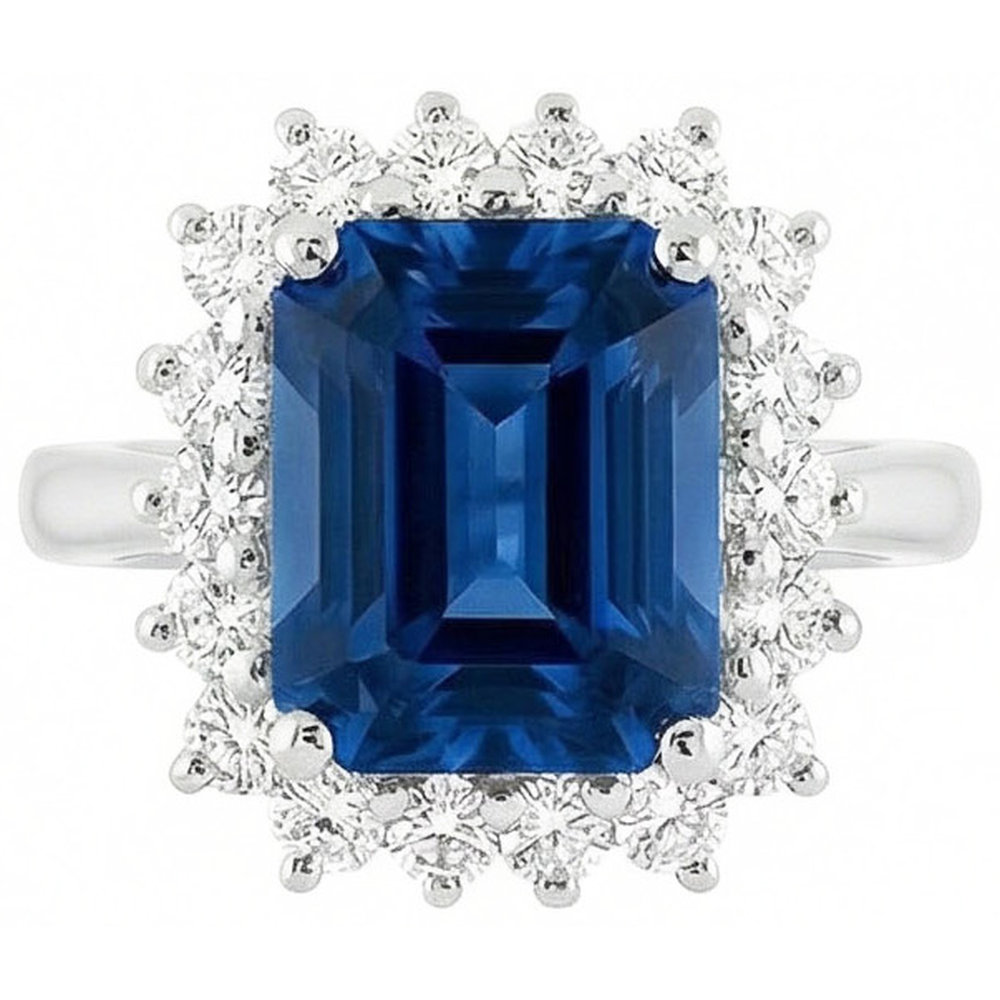 echter round diamant 4Karat ring Vorderansicht