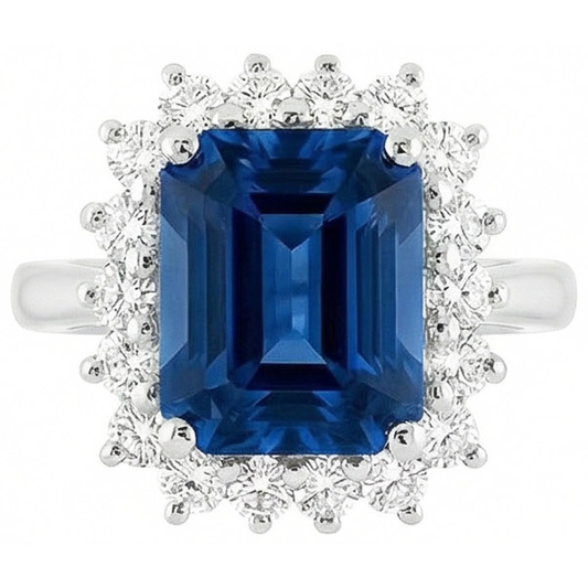 echter round diamant 4Karat ring Vorderansicht