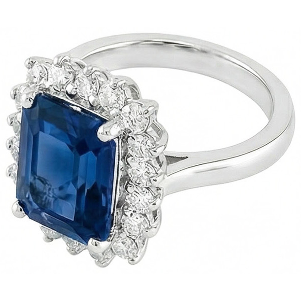 echter round diamant 4Karat ring Draufsicht