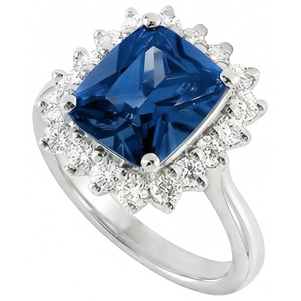 echter round diamant 4Karat ring Detailansicht