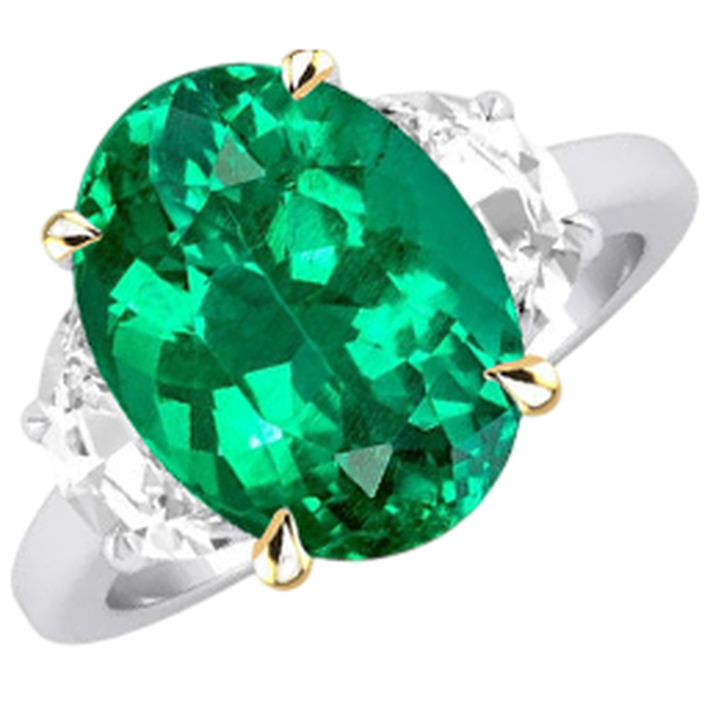 Edler Farbstein-Ring 5 Karat – Frontansicht