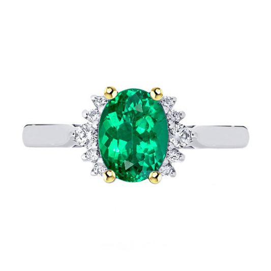 Brillanter Smaragd Edelstein-Ring 2,50 Karat – Hauptansicht
