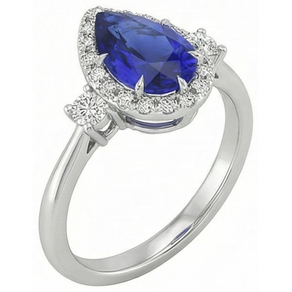 echter round diamant 5Karat ring Profilansicht