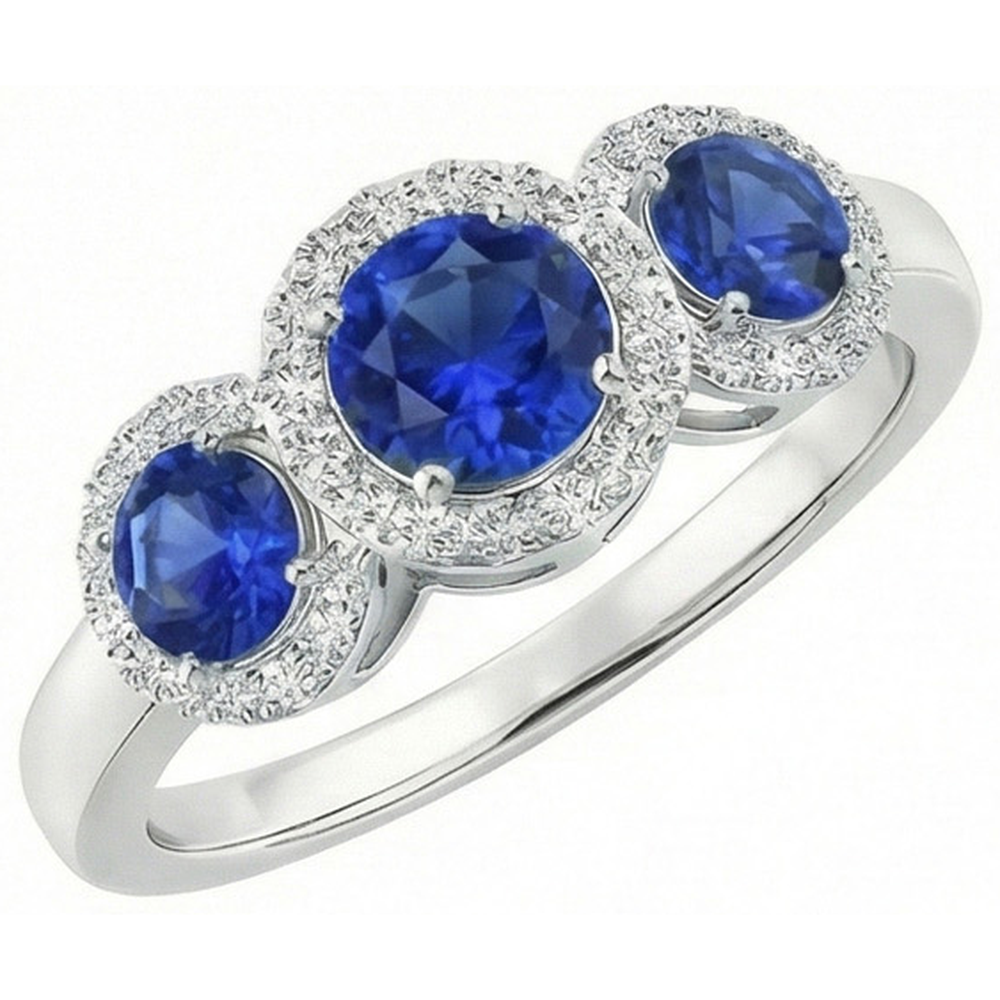 echter round diamant 4.50Karat ring Draufsicht