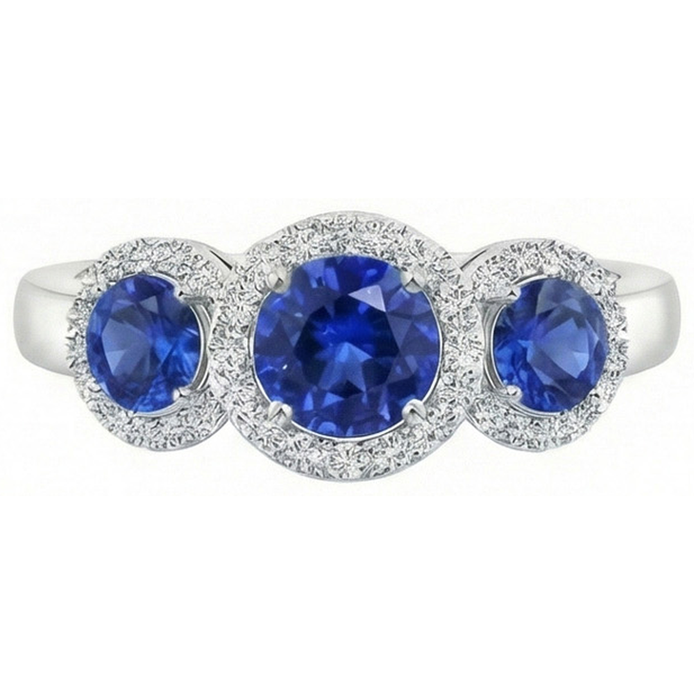 echter round diamant 4.50Karat ring Seitenansicht