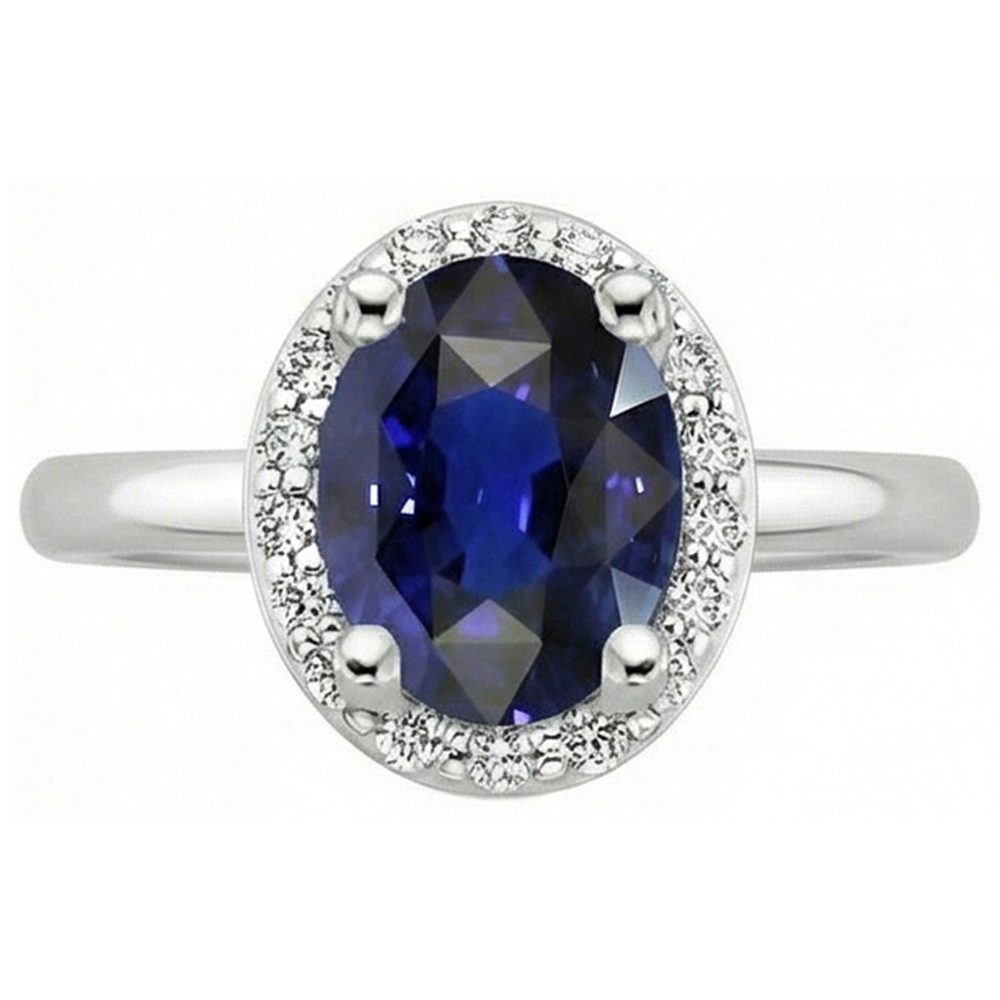 echter oval diamant 4Karat ring Profilansicht