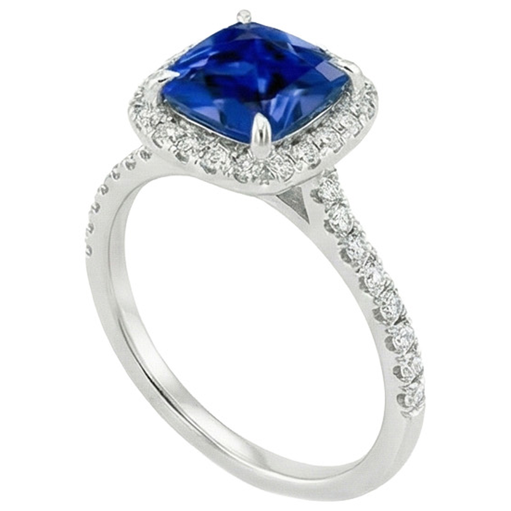 echter round diamant 3.25Karat ring Draufsicht
