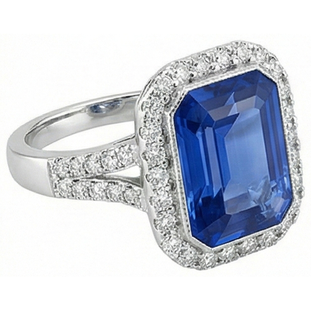 echter round diamant 4Karat ring Seitenansicht