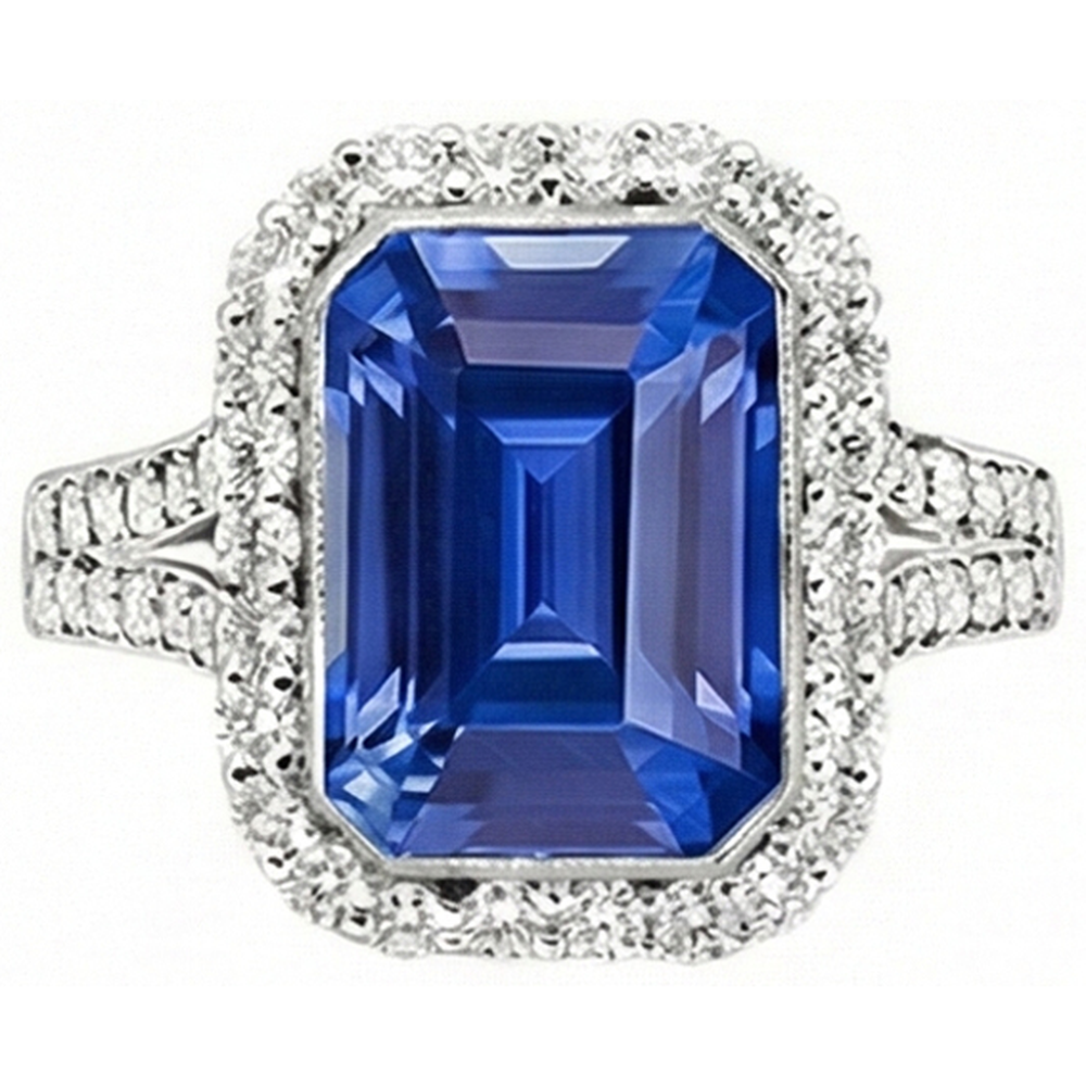 echter round diamant 4Karat ring Detailansicht