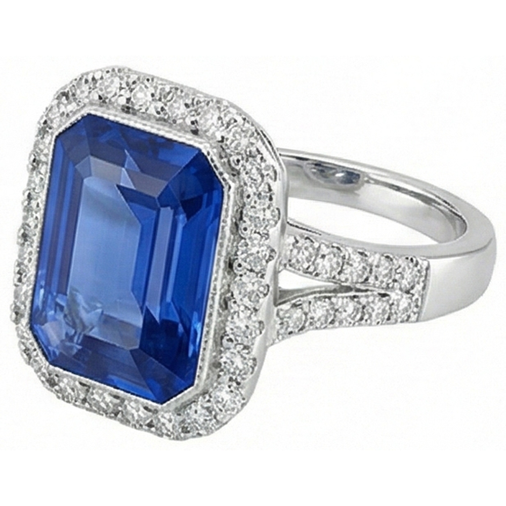 echter round diamant 4Karat ring Draufsicht
