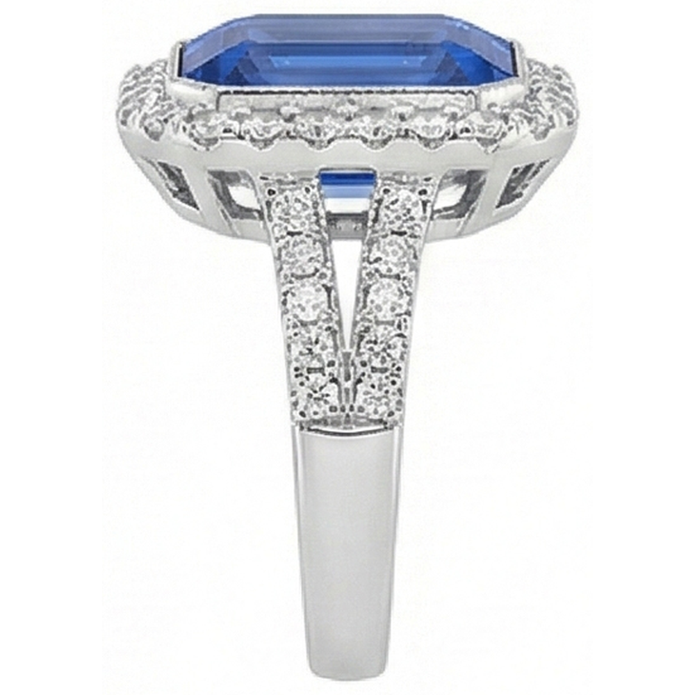 echter round diamant 4Karat ring Profilansicht