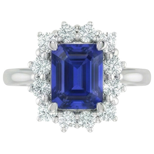 echter round diamant 8.20Karat ring Vorderansicht