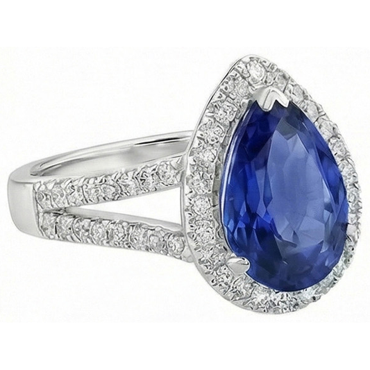 echter round diamant 4Karat ring Seitenansicht