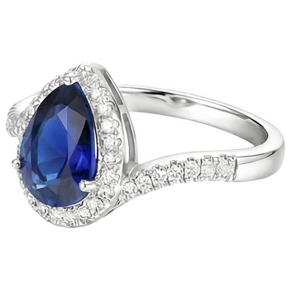 echter round diamant 4Karat ring Profilansicht