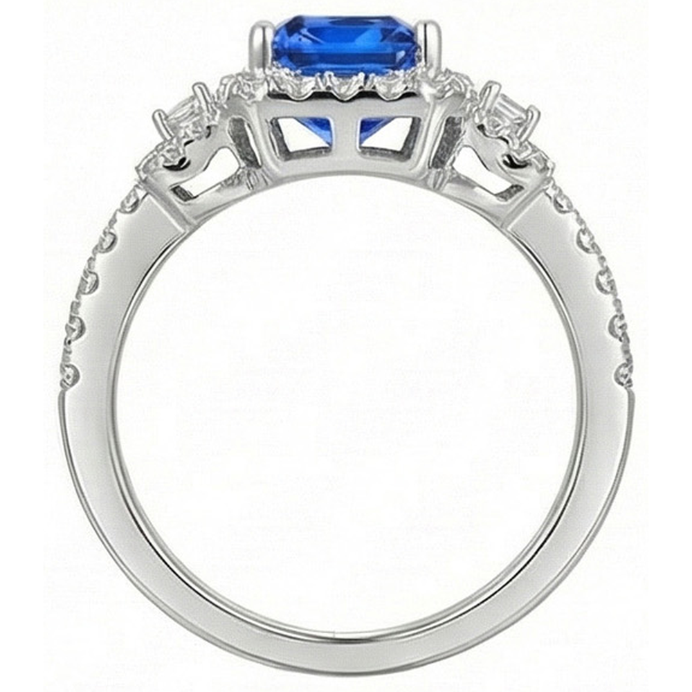 echter round diamant 4.50Karat ring Detailansicht