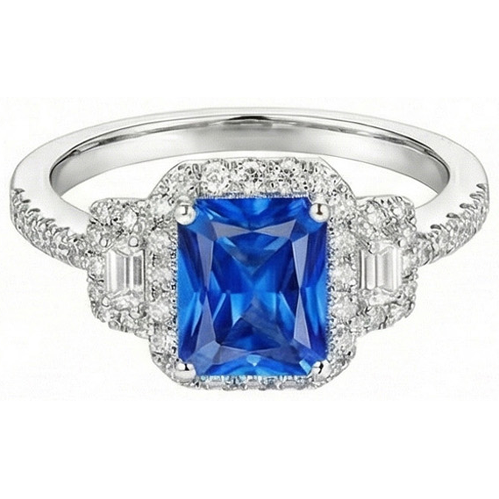echter round diamant 4.50Karat ring auf Weiß