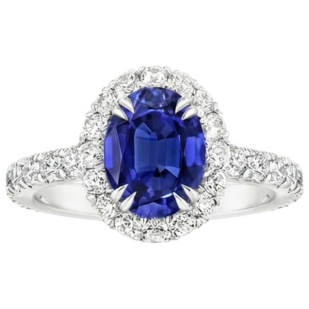 echter oval diamant 6.50Karat ring Detailansicht