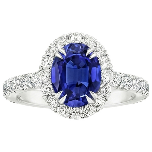 echter oval diamant 6.50Karat ring Detailansicht