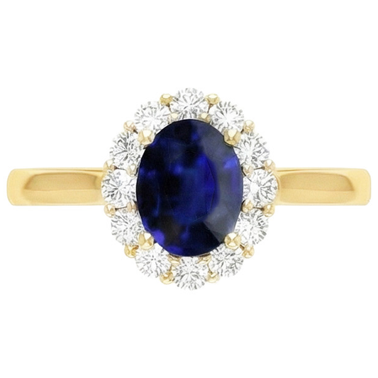 echter oval diamant 7.50Karat ring Seitenansicht