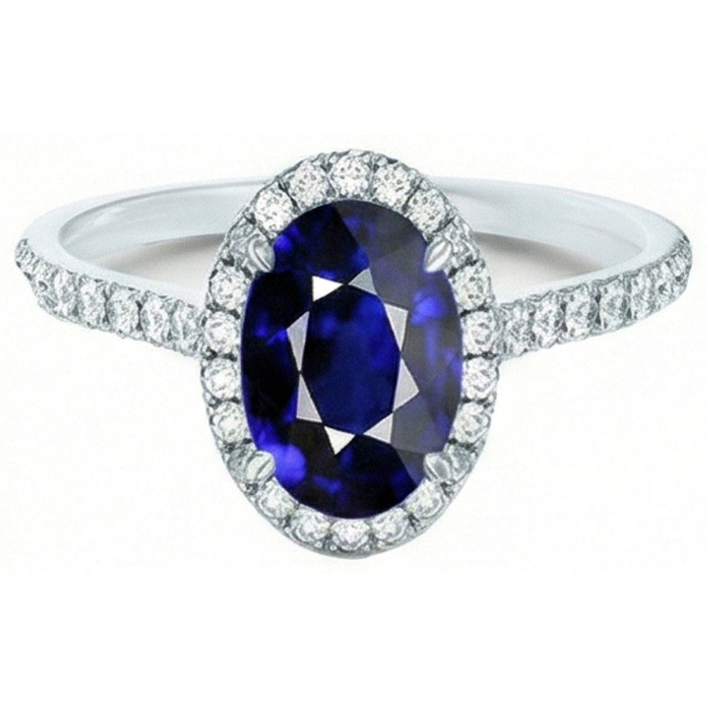 echter oval diamant 7.50Karat ring Vorderansicht