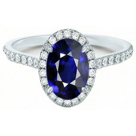 echter oval diamant 7.50Karat ring Vorderansicht