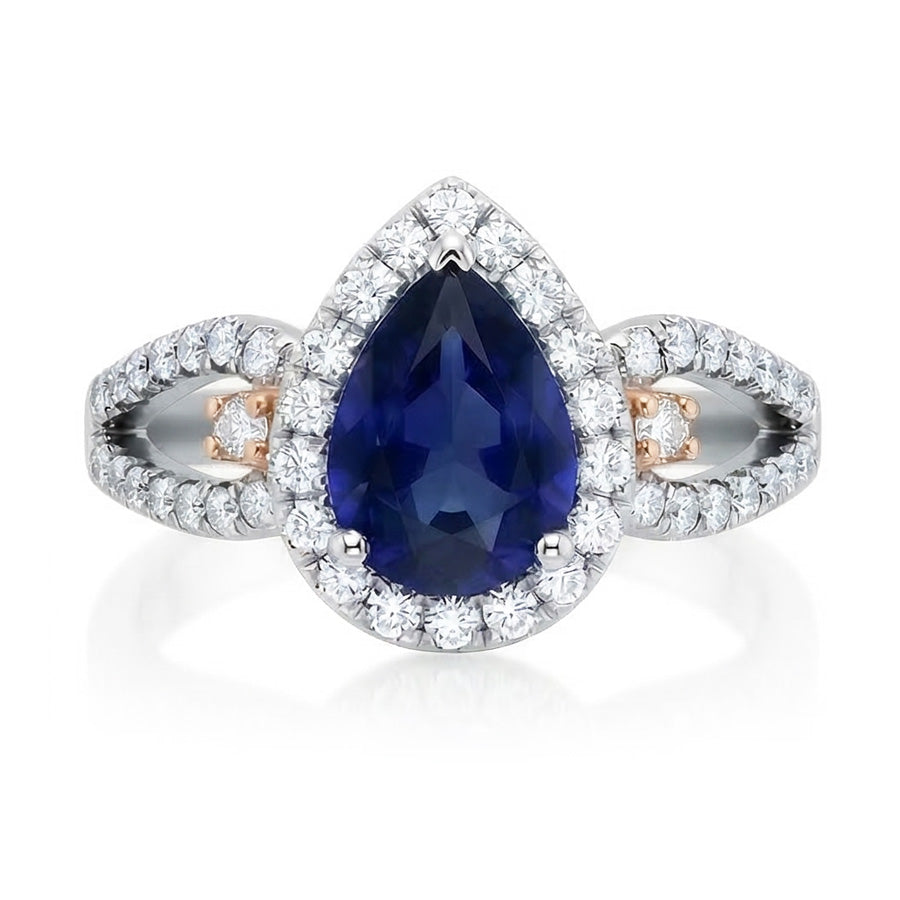 echter round diamant 2Karat ring Detailansicht